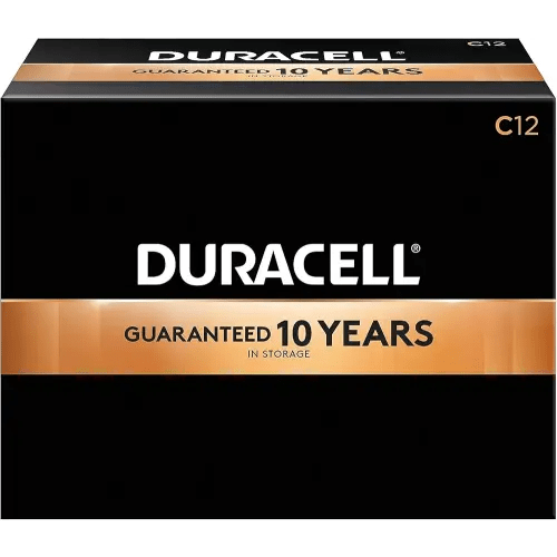 Duracell - CopperTop C Alkaline Batteries with recloseable package - long lasting, all-purpose C battery for household and business - Pack of 12