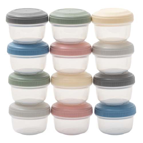 Plastic Baby Food Storage Containers (Set of 12)