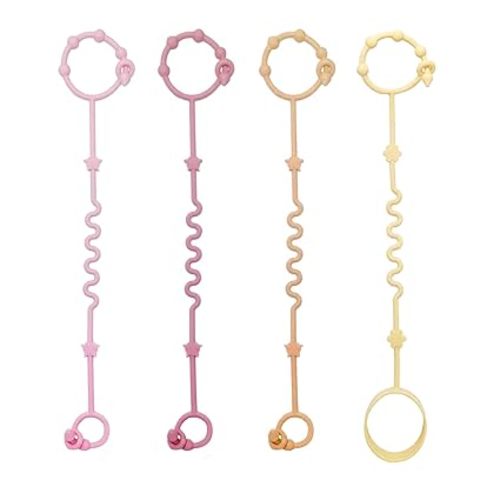 Toy Straps for Baby,Silicone Setpacifier Clip,Applies to Car Seat Toy,Teether Toy,High Chair,Stroller Accessories,Baby Toy Clips,Cribs,Rocking Chair