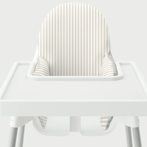 Highchair Cushion Cover - Beige Candy Stripe – Yeah Baby Goods