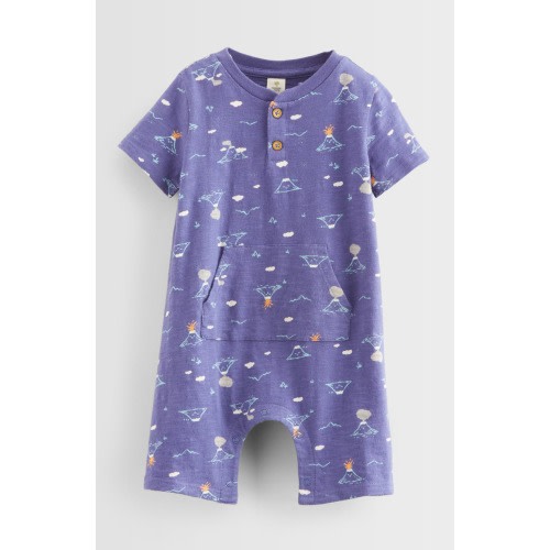 Henley Pocket Romper, 6M
