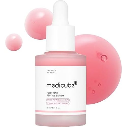 medicube PDRN Pink Peptide Serum, Pink glow serum, Peptide, Niacinamide, Hydrating & Moisturizing & Firming, Uneven Skin Tone, Korean Skincare | 1.01 fl.oz. (1.01 fl.oz., Rose PDRN (Vegan))