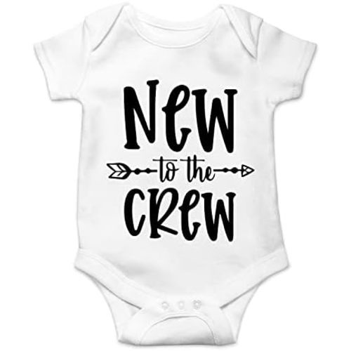 Belle Homie New To The Crew - Funny Baby Essentials Bodysuit - Cute Newborn Boy Clothes Baby Girl Romper