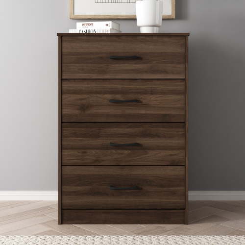 Mainstays Ardent 4 Drawer Dresser, Dark Walnut