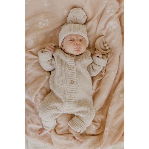 BABY KNIT romper, newborn knits, baby photoshoot outfit, hospital outfit, neutral baby knits, baby romper, baby romper knit set, chunky knit