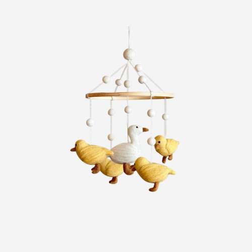 Duck Family Felt Baby Mobile