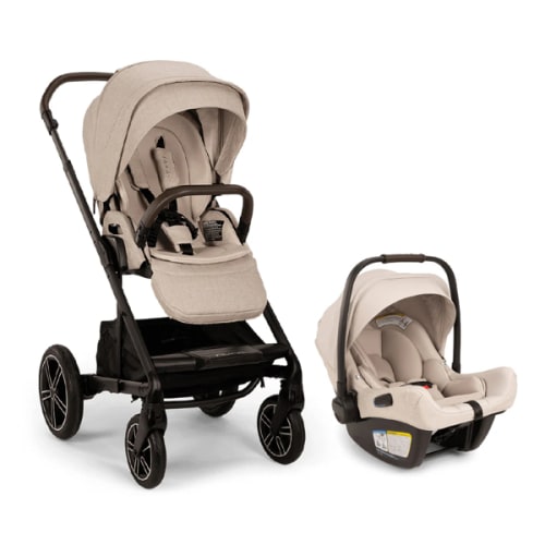 Nuna MIXX Next + PIPA Aire RX Infant Car Seat Travel System  - Biscotti