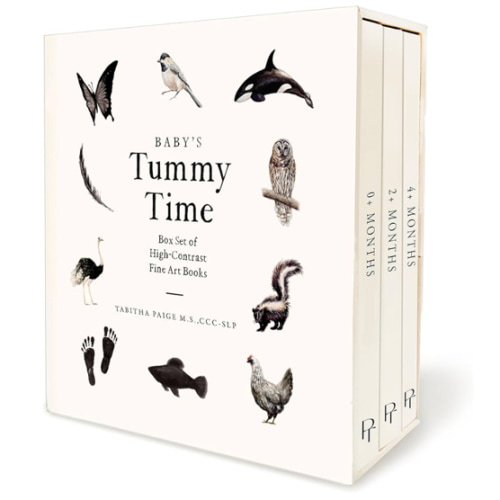 Baby's Tummy Time Book Box Set: A 3-Book Box Set of High-Contrast Art for Visual Stimulation at Tummy Time (Tabitha Paige Children's Book Series)