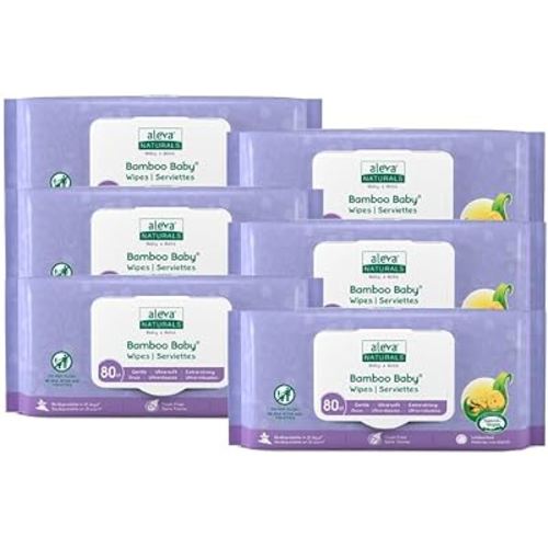 Aleva Naturals Bamboo Baby Wipes - 480 ct