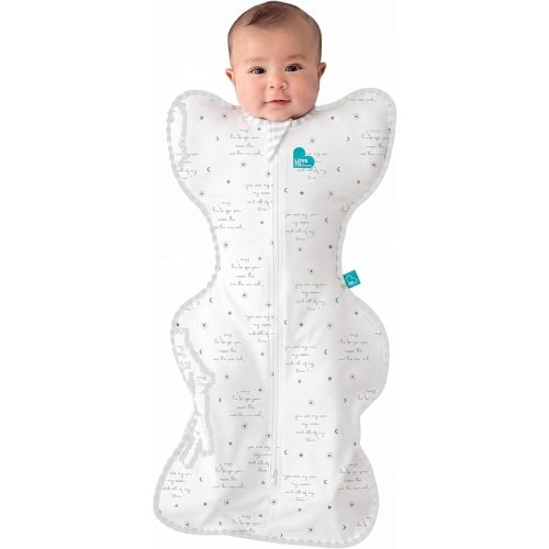 Love to Dream Swaddle, Baby Sleep Sack, Swaddle Up Self-Soothing Swaddles for Newborns, Get Longer Sleeps, Secure Fit Helps Calm Startle Reflex, Lite 0.2 TOG, 5-8.5lbs, You are My White