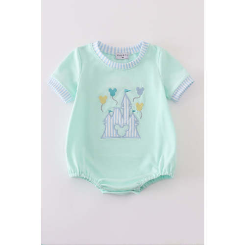 Mint castle applique bubble – HoneyBean
