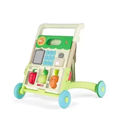 Skip Hop Baby Walker 5-in-1 Sit to Stand Convertible Light Up Walker with 50+ Activities for Developmental Play, Songs and Sounds 3 Adjustable Handle Heights and Speed Control Switch Farmstand Age 6m+