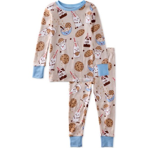 Kids' Zen Print Fitted Organic Cotton Two-Piece Pajamas