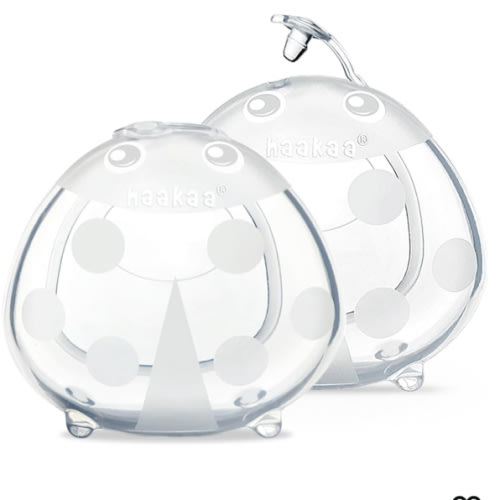 haakaa Ladybug Breast Milk Collector - Soft Breast Shells | Wearable Nursing Cups | Breastmilk Saver| Letdown Catcher for Pumping,Breastfeeding Moms,Protect Sore Nipples-2.5 oz/75 ml,2pcs