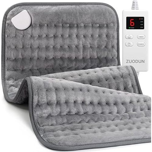 Heating Pad for Back, Neck, and Shoulder Pain Relief, Electric Heat Pad with 6 Heat Levels, Moist Heat Option, Auto Shut-Off, Birthday Christmas Gifts for Women Men Mom Dad Grandma, Gifts for her