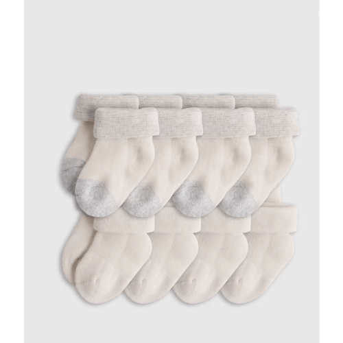 Organic Cotton Fold Over Socks 8-Pack - Baby