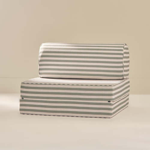 Green Striped Play Couch Seat | Bennett in Coconut & Jade | House of Noa