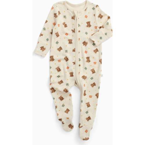 Teddy Bear Two Way Zip-Up Sleepsuit