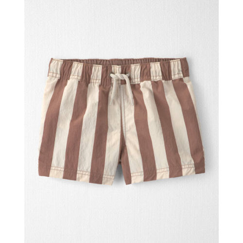 Toddler Boy Recycled Swim Trunks in Brown Stripes - Little Planet | Carter's