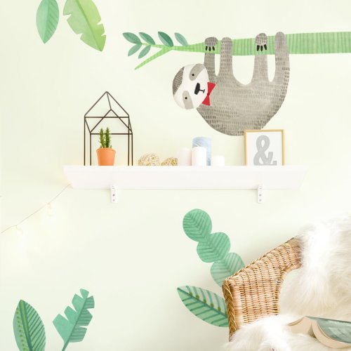 Modern Jungle Sloth Kit • Peel-and-Stick Wall Decals