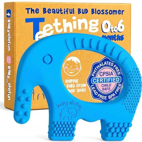 Baby Teething Toys 5X Pain Relief Zero Delay 0-6 Months Blue