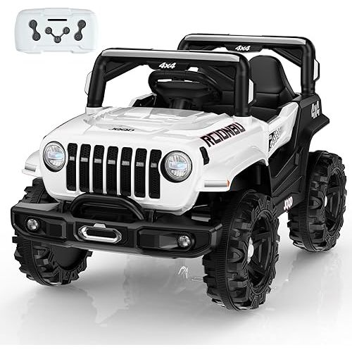 SEALIGHT 12V Kids Ride On Car Truck w/Parent Remote Control, Electric Car for Kids Children Ride On Toy Toddler with Double Doors/Safety Belt/LED Lights/Music Player/Bluetooth