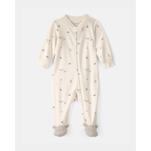 Baby Easter Bunny 100% Cotton 2-Way Zip Sleep & Play Pajama - Cream | Carter's
