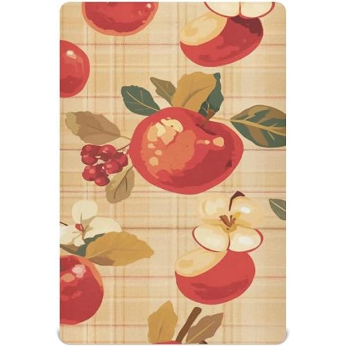 Crib Sheet Breathable Soft Crib Mattress Sheet for Baby Toddler Boys Girls Fitted Crib Sheet Fit Standard Crib Mattress 52 x 28 Inch Retro Apples