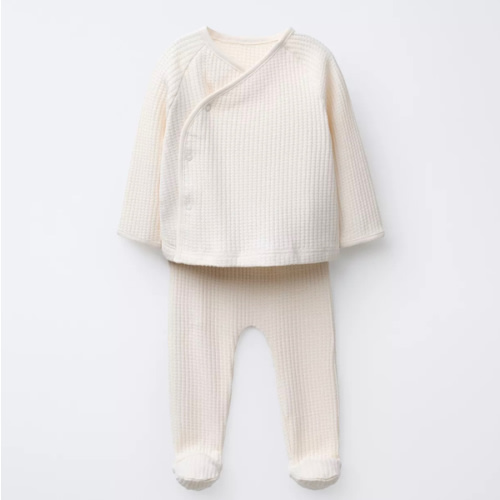 TEXTURED T-SHIRT AND LEGGINGS SET - Ecru | ZARA United States