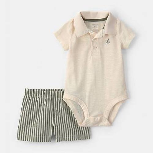 Baby Boy Carter's 2-Piece Polo Bodysuit & Shorts Set