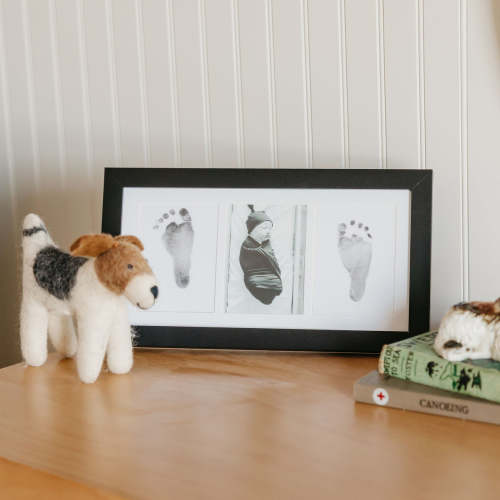 Matte Black DIY Handprint & Footprint Kit with Frame