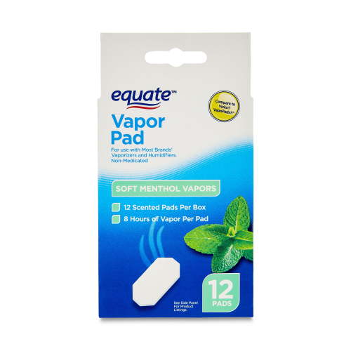 Equate Vapor Pad with Soothing Menthol Vapors, For Use in Vaporizers and Humidifiers, 12 Count, Compare to Vicks® VapoPads®