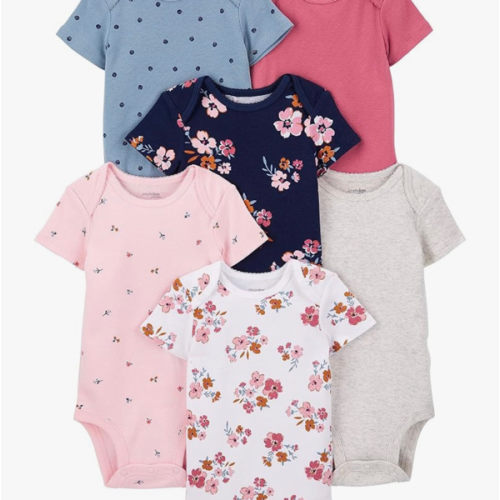 Simple Joys by Carter's Baby Girls 6 Pack Short Sleeve Bodysuit