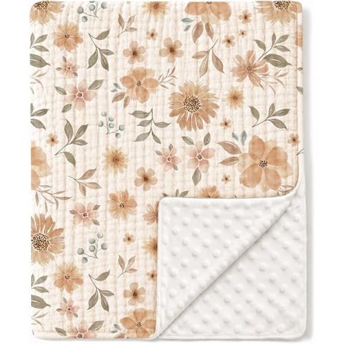 Konssy Soft Muslin Baby Blanket for Unisex Boys & Girls, 30 x 40 Inch