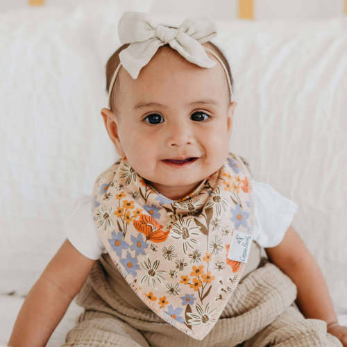 4 Pack Baby Bandana Bibs - Eden