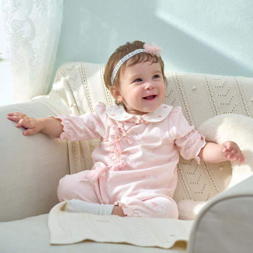Dave&Bella Baby Girl Newborn Casual Cotton Floral Romper Jumpsuit – Dave & Bella