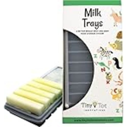 Amazon.com: Eaasty 2 Pieces Breastmilk Storage Container Baby Food Milk Silicone Freezer Trays with Lid Breastmilk Freezer Tray Organizer Ice Trays Silicone Storage Bag Tray 10-1 oz Bars(Gray): Home & Kitchen