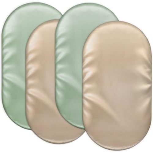 Baby Bassinet Sheets for Baby Boy Girls,4-Pack Fitted Bassinet Sheets Set Compatible with Halo Bassinest Swivel Sleeper,Baby Delight,Angelbliss,32"X16" (Brown & Green)