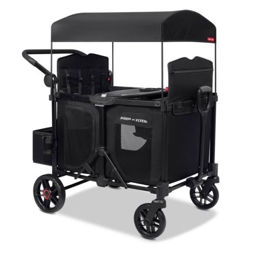 Radio Flyer Voya 2.0 XT 4-Seater Stroller Wagon - Black
