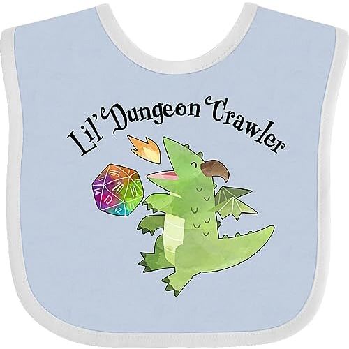 inktastic Lil' Dungeon Crawler- Cute Dragon Baby Bib