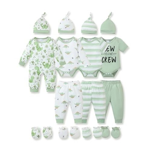 NZRVAWS Preemie Newborn Gender Neutral Baby Clothes Baby Boy Girl Clothes Infant Layette Essential Set 19 Pieces 0-18 Month