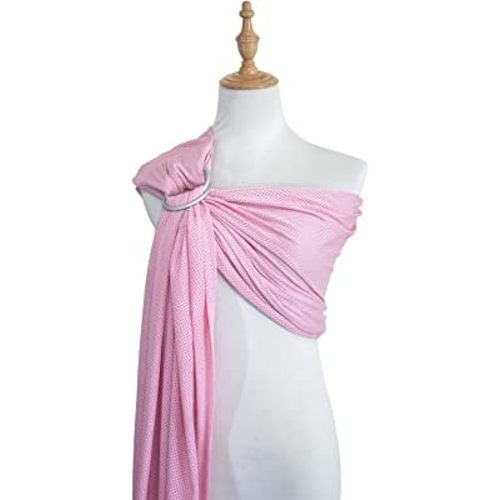 Baby Water Ring Sling Carrier | Lightweight Breathable Mesh Baby Wrap for Infant, Newborn, Kids and Toddlers | Perfect for Summer, Swimming, Pool, Beach | Great for Dad Too Pink