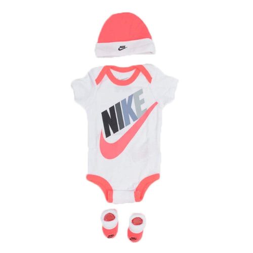 Nike baby 3 piece box set white pink graphic baby boy girl 0-6 months