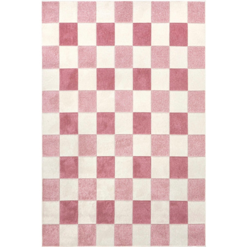 Alexie Two-Tone Checkered Rug | Pink – Rugs USA