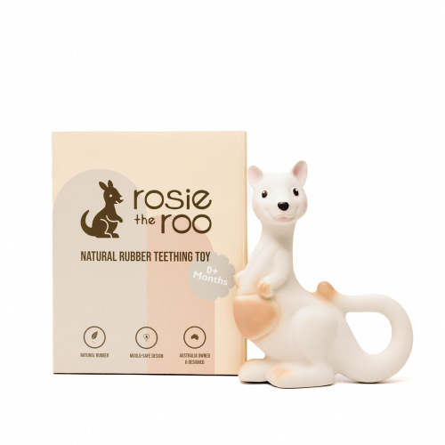 Rosie the Roo – Natural Rubber Teething Toy | 0+ Months