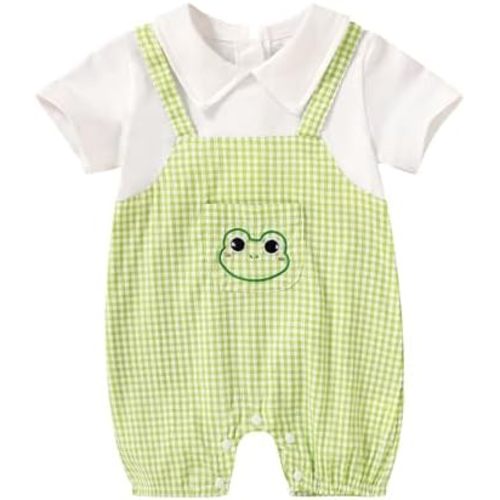 YOUNGER TREE Baby Girl Boy Clothes Short Sleeve Cartoon Animals Infant One-Piece Rompers Summer Outfit