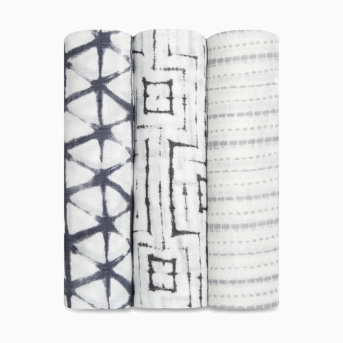 Silky-Soft Swaddles 3-Pack - Pebble Shibori