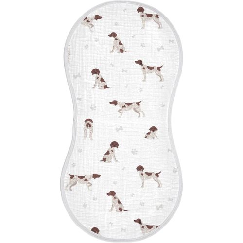 German Shorthaired Pointer Muslin Burp Cloths for Baby 1 Pack 100% Cotton Baby Washcloths Bibs for Boy Girl