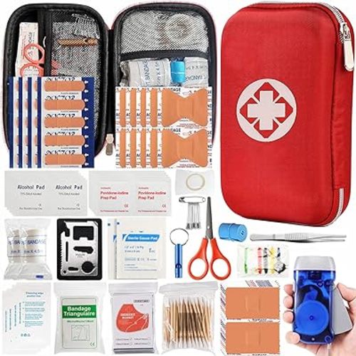 First Aid Kit - 200 Piece Designed for Family Emergency Care, Ready for Emergency at Home, Outdoors, Car, Camping, Workplace, Hiking