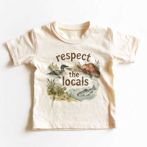 Respect The Locals Kids Shirt - Cute Wildlife Nature Toddler Tee